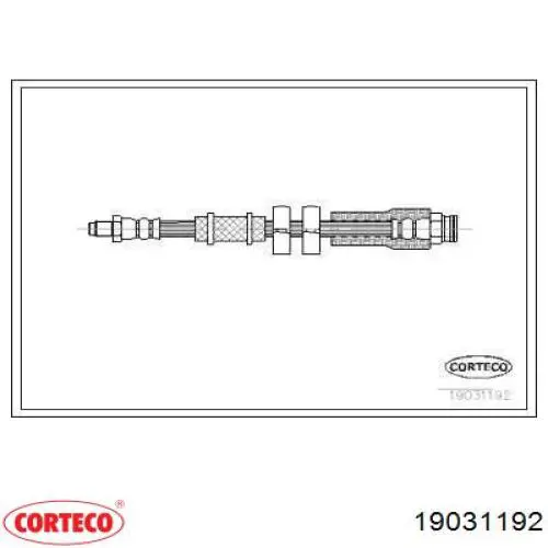 Шланг тормозной передний 19031192 Corteco