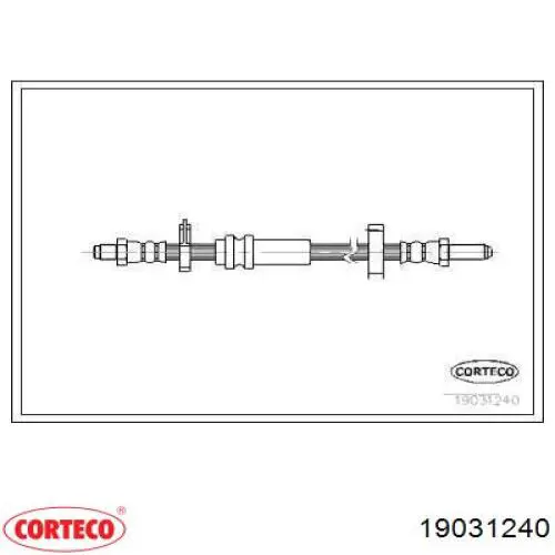 Шланг тормозной передний 19031240 Corteco