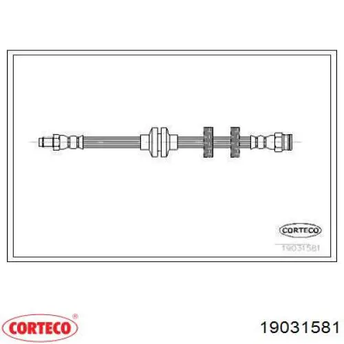 Шланг тормозной передний 19031581 Corteco