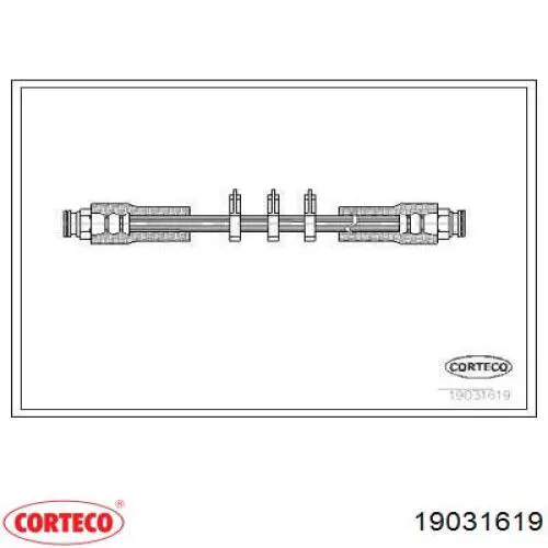Шланг тормозной передний 19031619 Corteco