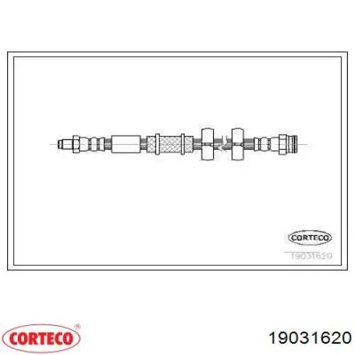 Шланг тормозной передний 19031620 Corteco