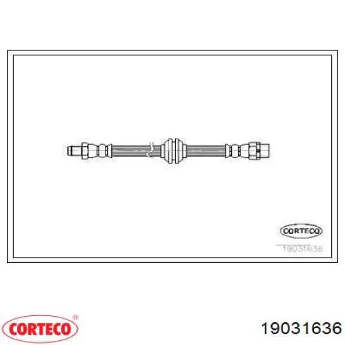 Шланг тормозной передний 19031636 Corteco