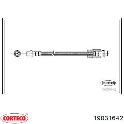 Шланг тормозной передний 19031642 Corteco