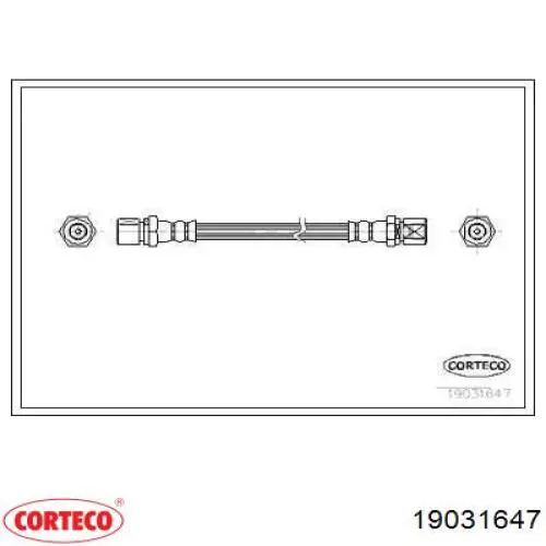 Шланг тормозной задний правый 19031647 Corteco