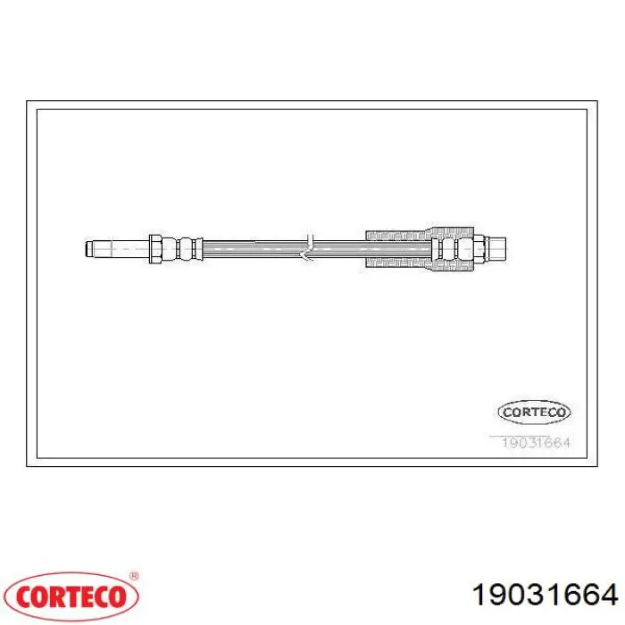 Задний тормозной шланг 19031664 Corteco