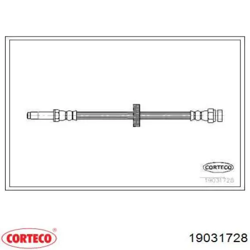 Шланг тормозной передний 19031728 Corteco