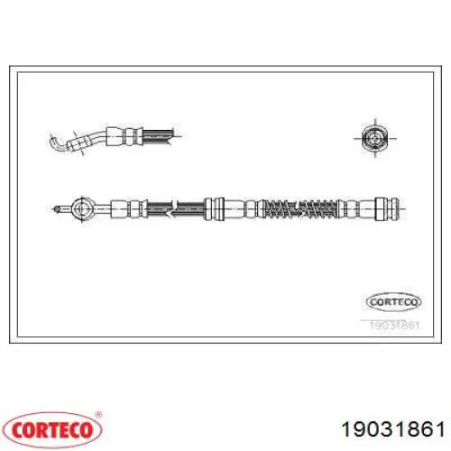 Шланг тормозной передний 19031861 Corteco