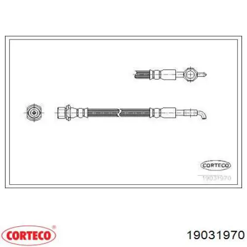 Шланг тормозной передний 19031970 Corteco