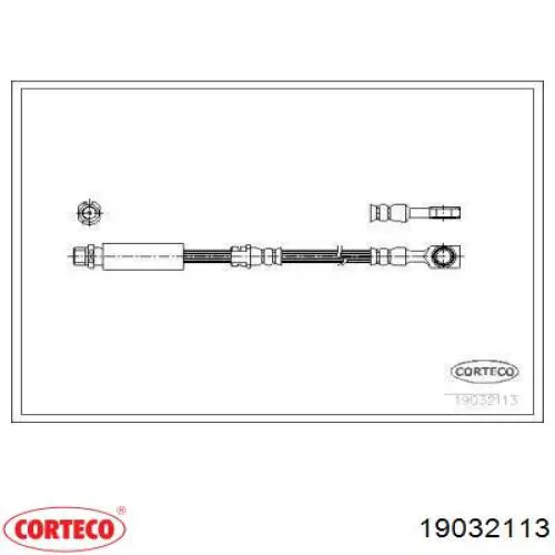 Шланг тормозной передний 19032113 Corteco