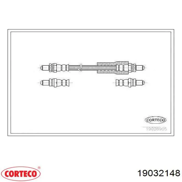 Шланг тормозной задний, левый Corteco 19032148 цена, от 24.44 USD