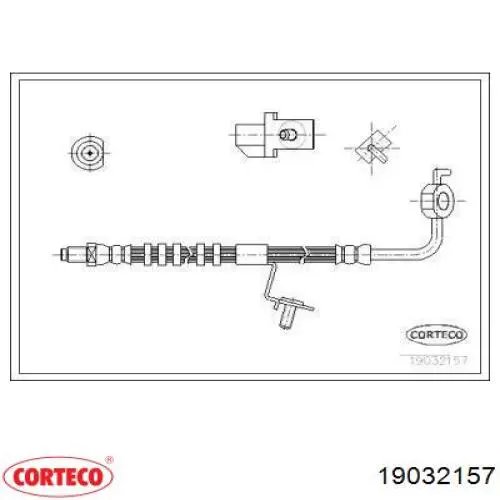Шланг тормозной передний Ford 6941705