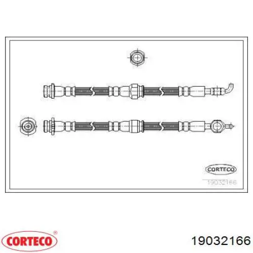 Шланг тормозной передний 19032166 Corteco