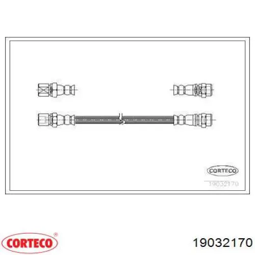 Задний тормозной шланг 19032170 Corteco