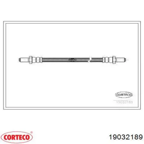 Шланг тормозной передний 19032189 Corteco
