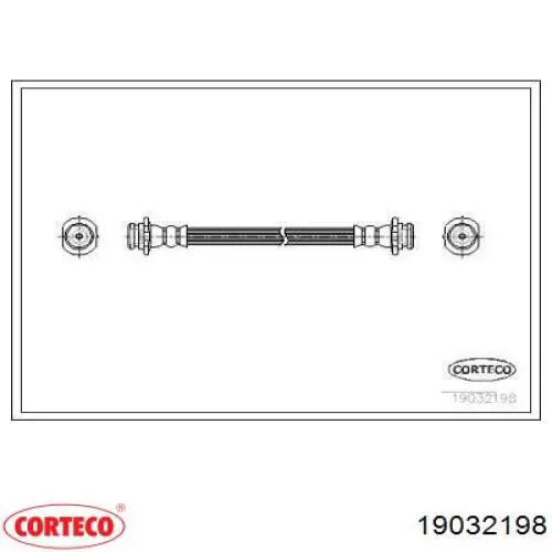 Задний тормозной шланг 19032198 Corteco