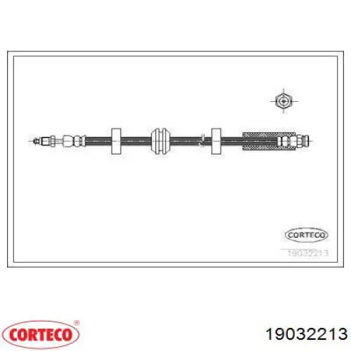 Шланг тормозной передний 19032213 Corteco
