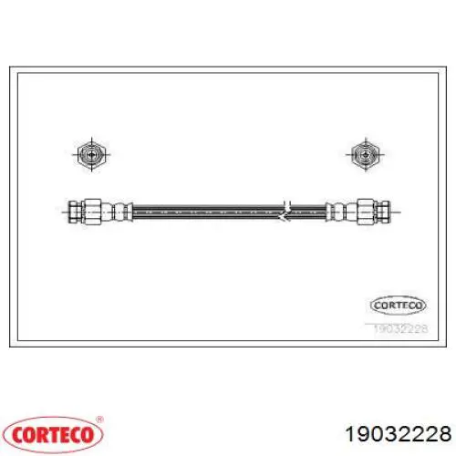 Шланг тормозной передний 19032228 Corteco