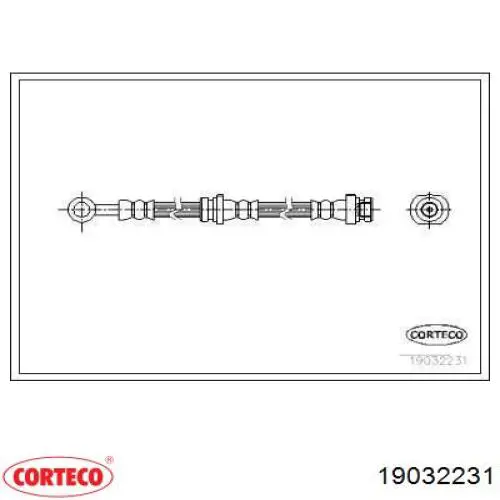 Задний тормозной шланг 19032231 Corteco