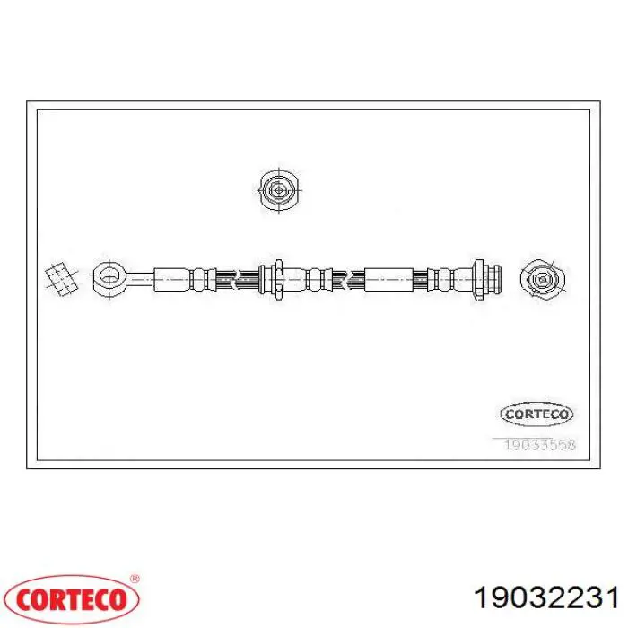 Тормозной шланг задний Corteco 19032231 цена, от 12.22 USD