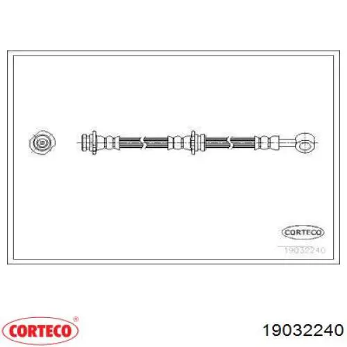 Шланг тормозной задний правый 19032240 Corteco