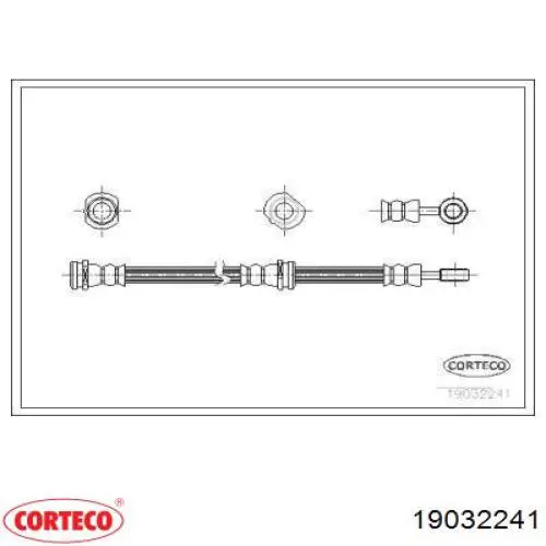 Шланг тормозной задний левый 19032241 Corteco