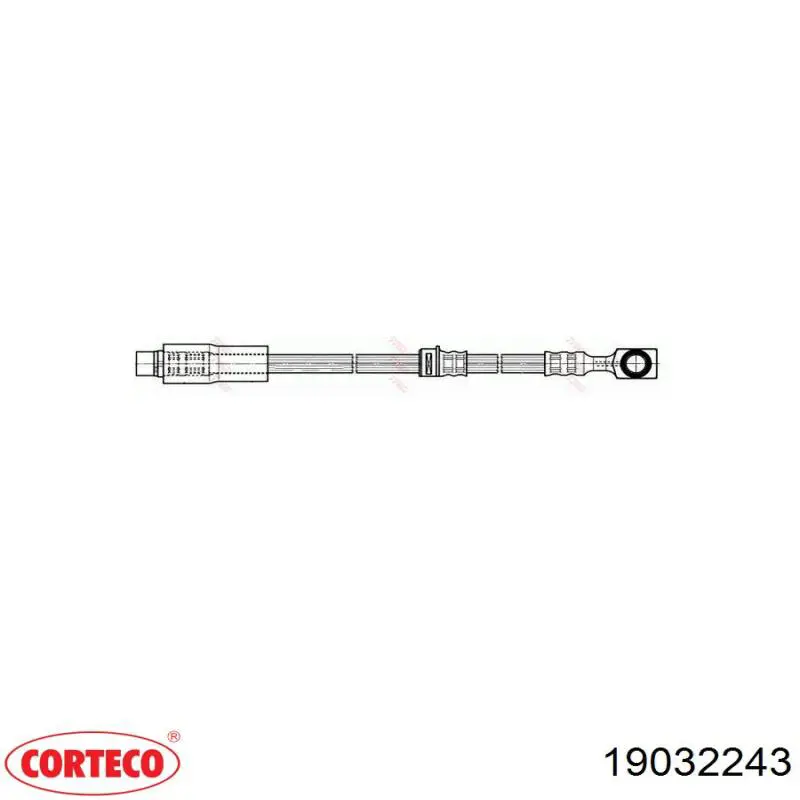 Шланг тормозной передний Corteco 19032243 цена, от 12.45 USD