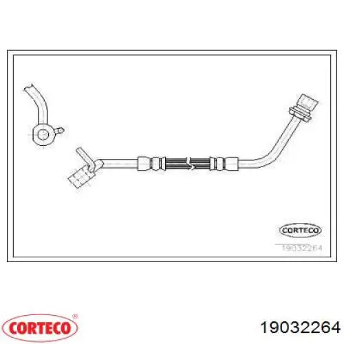 Шланг тормозной передний левый 19032264 Corteco