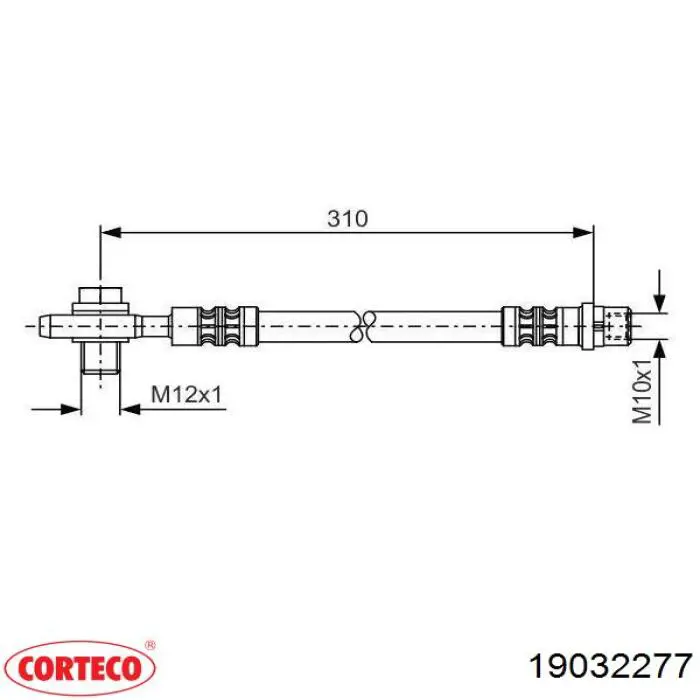 Тормозной шланг задний Corteco 19032277 цена, от 8.84 USD