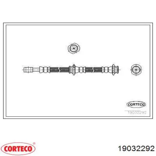 Шланг тормозной задний правый 19032292 Corteco