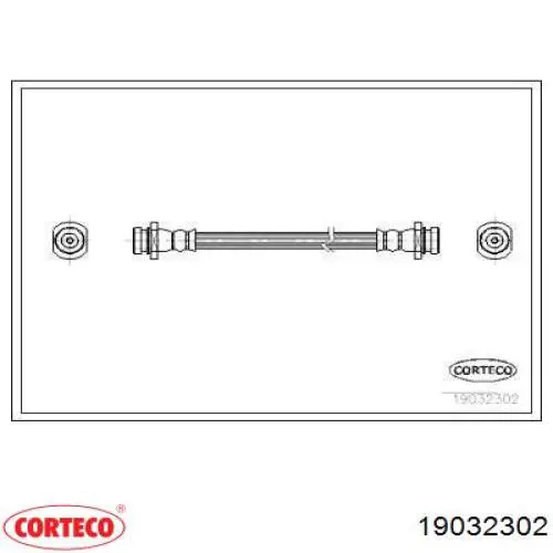 Задний тормозной шланг 19032302 Corteco