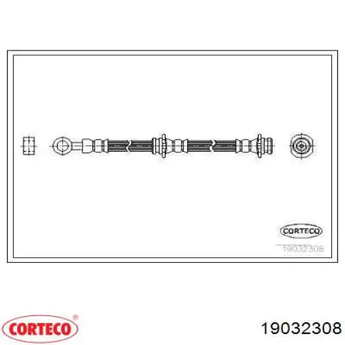 Тормозной шланг 19032308 Corteco