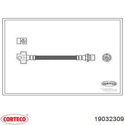 Задний тормозной шланг 19032309 Corteco
