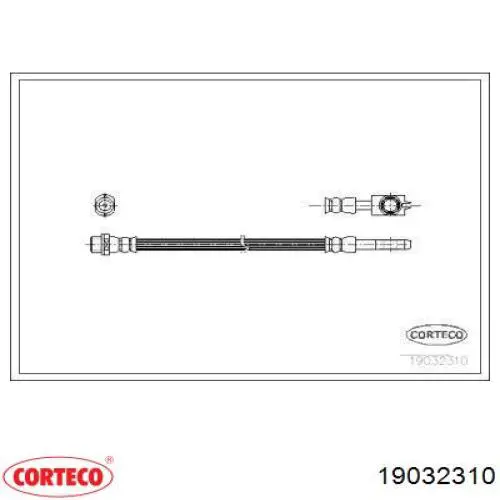 Задний тормозной шланг 19032310 Corteco