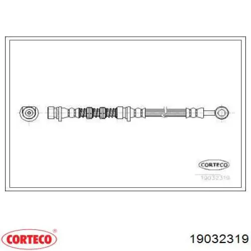 Шланг тормозной передний 19032319 Corteco