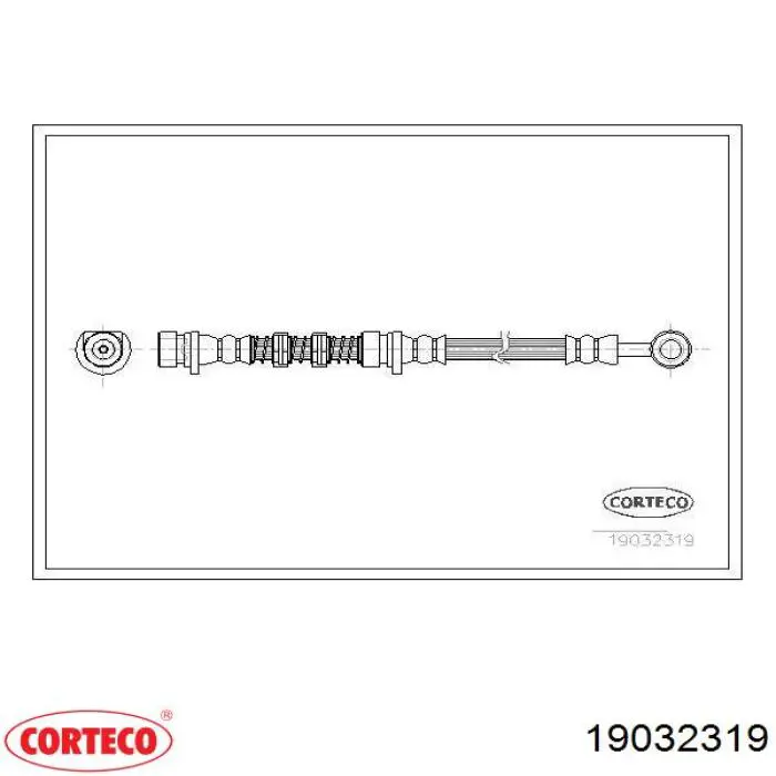 Шланг тормозной передний 19032319 Corteco