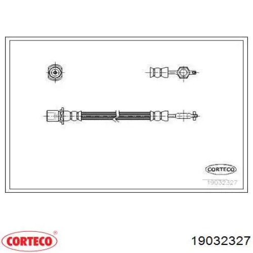Задний тормозной шланг 19032327 Corteco