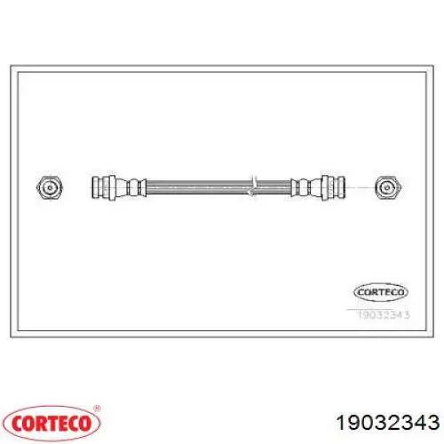 Шланг тормозной задний правый 19032343 Corteco