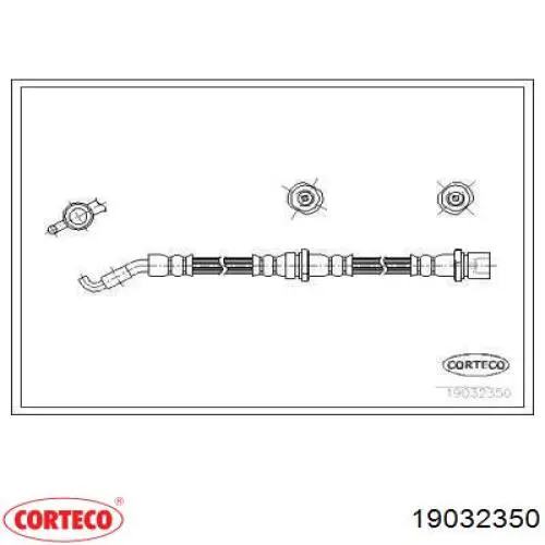 Шланг тормозной передний 19032350 Corteco