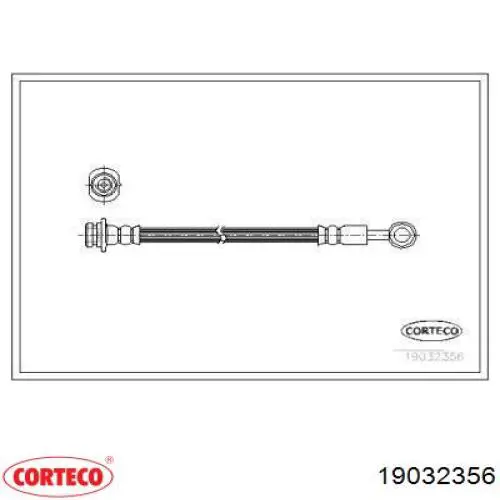 Задний тормозной шланг 19032356 Corteco