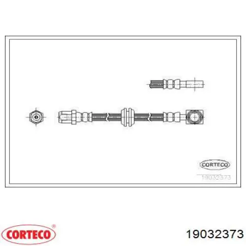 Задний тормозной шланг 19032373 Corteco