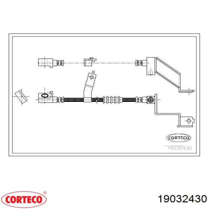 Шланг тормозной передний левый 19032430 Corteco