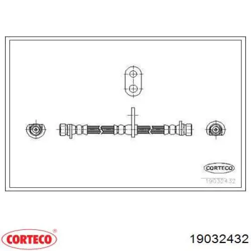 Шланг тормозной задний правый 19032432 Corteco