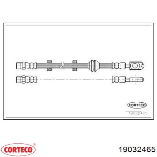 Шланг тормозной передний 19032465 Corteco