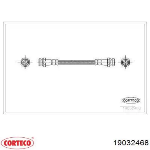 Шланг тормозной передний 19032468 Corteco