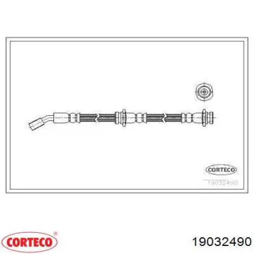 Шланг тормозной передний 19032490 Corteco