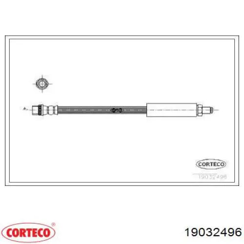 Тормозной шланг 19032496 Corteco