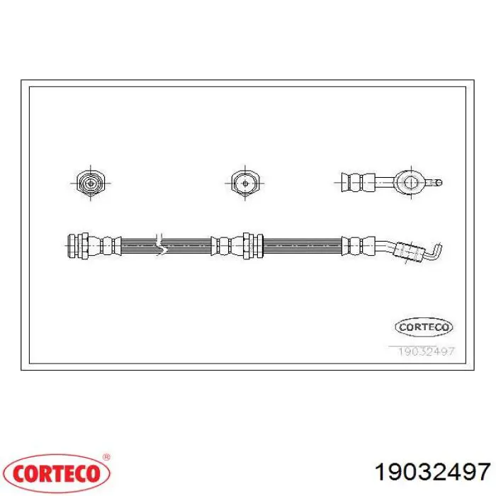 Шланг тормозной передний 19032497 Corteco