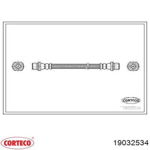 Задний тормозной шланг 19032534 Corteco