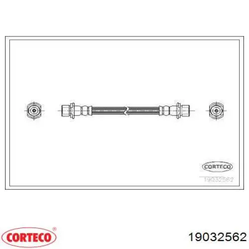 Задний тормозной шланг 19032562 Corteco
