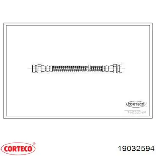 Шланг тормозной задний левый 19032594 Corteco